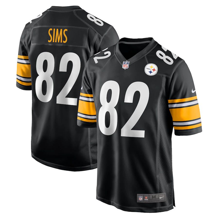 Men Pittsburgh Steelers #82 Steven Sims Nike Black Game NFL Jersey